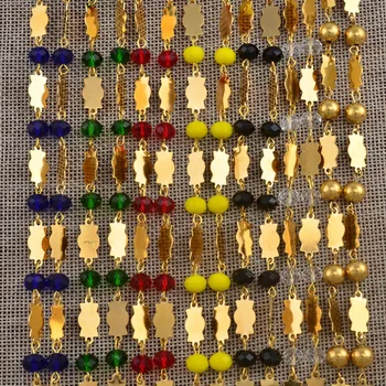 Anniyo Cursive Písmená Zlatá Farba Prívesok Počiatočné Reťazca pre Ženy Loptu Korálky Náhrdelníky anglický List Šperky Žien #135006