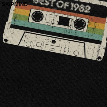 Vintage Najlepšie, 1982 T Shirt Mužov 38. Narodeniny Kazeta T-tričko Krátke Rukávy O-krku Bavlnené Tričko Fashion Tee Top Tovaru