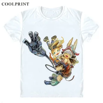Coolprint králik-ako Nanachi Tričko Vyrobené v Priepasti Meido v Abisu Mužov Bežné Tričko Premium T-Shirt Vytlačené Krátky Rukáv Košele