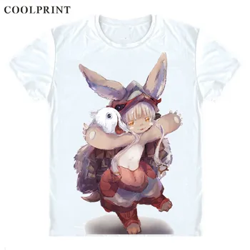 Coolprint králik-ako Nanachi Tričko Vyrobené v Priepasti Meido v Abisu Mužov Bežné Tričko Premium T-Shirt Vytlačené Krátky Rukáv Košele