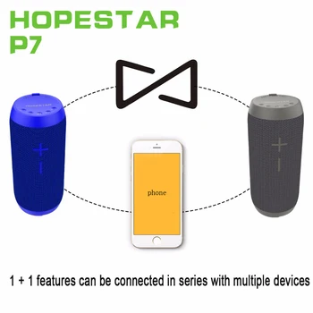 HOPESTAR P7 EStgoSZ Bluetooth Reproduktor Bezdrôtový Nepremokavé IPX6 Stĺpec Box Mini Bass Subwoofer, Prenosné, S TF Karty, USB, FM Mic