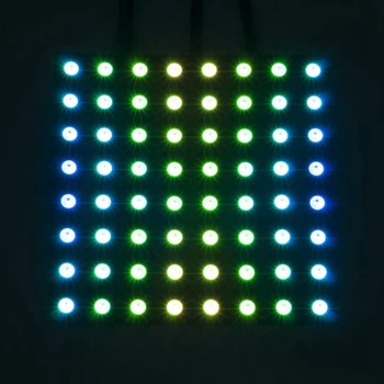 WS2812B RGB 5050SMD Individuálne Adresovateľné 8X8 64 Pixelov LED Matrix Panel Flexibilné FPCB Plné Farby Pre Arduino/Respberry/NEO