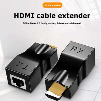 HDMI Až do 30 metrov Siete Extender Klasické Farby Jednoduché Trvalá LAN Vysielač Ethernetový Kábel Predlžovací Adaptér