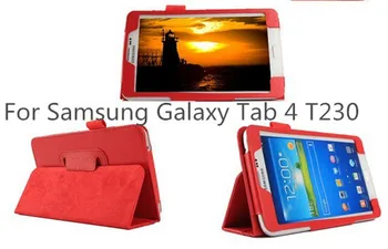 PU Kožené puzdro Stojan Tabletu Cover obal Pre Samsung Galaxy Tab 4 7.0 T230 T231 + film+ s dopravou Zadarmo Darček