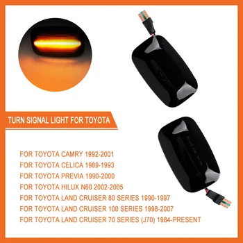 Bočné Obrysové Svetlá Na Toyota Land Cruiser 70 80 100 Series Auto Dynamické LED Sekvenčné Zase Signál Pre Camry Celica Previa