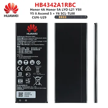 Hua Wei Pôvodnej HB4342A1RBC 2200mAh Batériu Pre Huawei Honor 4A Česť 5A PRE-L21 Y5II Y5 Ii Ascend 5 + Y6 SCL-TL00 CUN-U29