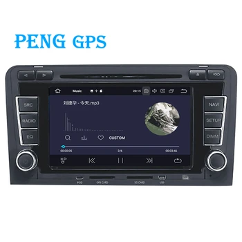 Auto DVD a CD Prehrávač, GPS Navigáciu Auto Stereo Pre Audi A3, S3 2003-2012 Auto Multimediálne Rádio magnetofón Vedúci jednotky