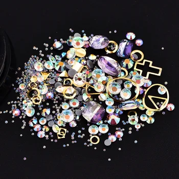 Zmiešané Kužeľ Bod Ploché Späť Drahokamu Box Crystal Imitácia Diamantu pre Epoxidové Živice Silikónové Formy Šperky Výrobu Komponentov urob si sám