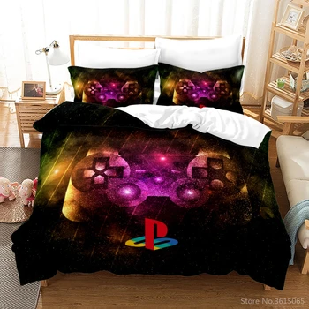 Klasické PlayStation posteľná bielizeň Nastaviť 3d Hra Gamepad Perinu obliečky na Vankúše Twin Plný Kráľovná King Size pre Spálňa Decor Dropshipping