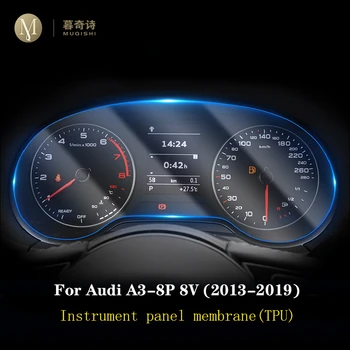 Pre Audi A3 8P 8V 2013-2019 Automobilový priemysel interiér Prístrojový panel membrány LCD displej TPU ochranný film dekorácie Anti-scratch