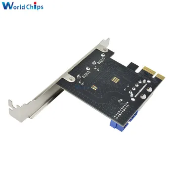 USB 3.0, PCI-E, Rozšírenie Kartu Adaptér, Externý 2 Porty USB3.0 Hub Vnútorného 19pin Hlavičky PCI Express card 4pin IDE Konektor Napájania