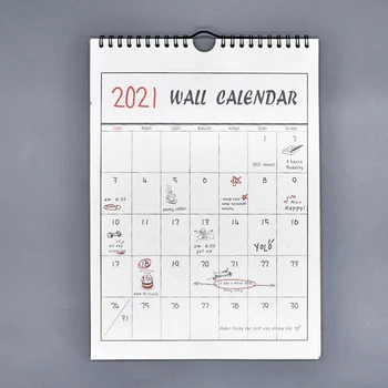 2021 Stožiare, Denný Plán Ručne maľované Kalendár Mesačný Plán Programu Plánovač nástenný Kalendár Office Dodanie