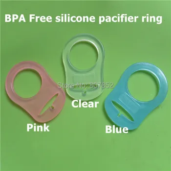 30pcs BPA Free silikónové dieťa cumlík figuríny mam krúžky adaptéra reťazca držiteľ krúžky pre NUK populárne jasné, ružová, modrá