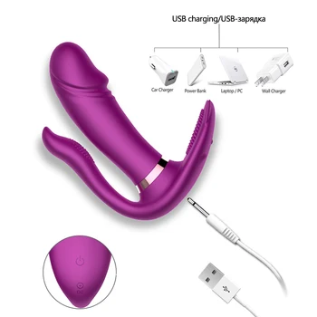 Nositeľné Motýľ Dildo Vibrátor pre Ženy, G Mieste Stimulátor Klitorisu Bezdrôtové Diaľkové Ovládanie Sexuálne hračky pre Ženy Dospelý Pár
