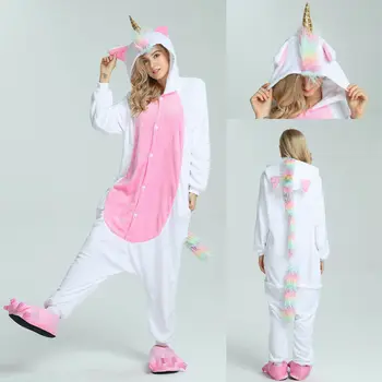 Onesie Sleepwear Kigurumi Pre Dospelých Anime Cosplay Vianočné Pyžamo Roztomilé Zviera Domáce Oblečenie V Zime Teplé Pyžamo Pre Ženy