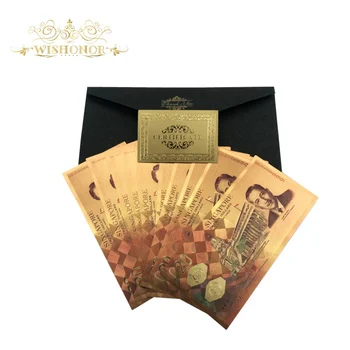 10pcs/veľa Nových Farieb Singapur Bankovka 20 SGD Bankoviek v 24k Gold Falošné Papierové Peniaze Na Zbierku
