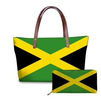 FORUDESIGNS Národnej Jamajka Vlajka Vzor Ženy Taška Kabelky Bežné Taška cez Rameno Kapsičky, Tašky Peňaženky Dámy Bolsa Feminina 2019