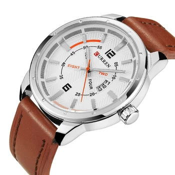Curren luxusné značky quartz hodinky Ležérne Módne Kožené hodinky reloj masculino mužov sledovať Vojenské Náramkové Športové Hodinky 8211