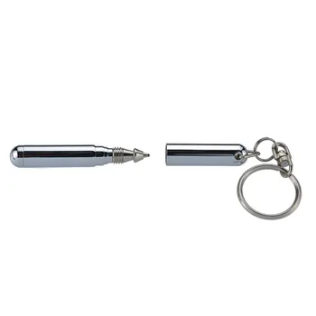 Jemná Nehrdzavejúcej Ocele, Pero-Prenosný Telescoping Pero Keychain Vrecku Guľôčkové Remesiel S Krúžok Čiapky