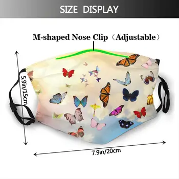 3d tlač motýľ Filter vzduchu, masky smiešne, dámske/pánske protiprachová maska-motýľ, top dámske/pánske maska