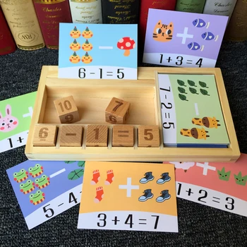 Miestny aritmetický Pravopisu Slová Hrou Deti Skoro Vzdelávacie Hračky pre Deti Vzdelávania Drevené Hračky Montessori Vzdelávacích Hračiek