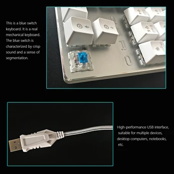 Herné Mechanické Klávesnice a myši Modrá Prepínač,Anti-tieňov Pre hráčov, USB káblové Klávesnice Notebook PC
