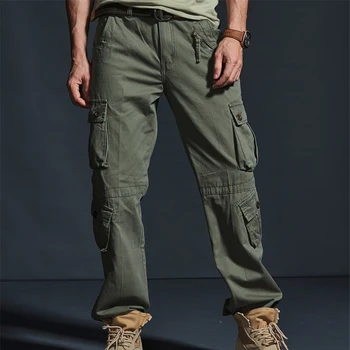 2020 Jar Horúce Taktické Mens Cargo Nohavice Bavlna Bežné Multi-Vrecko Vojenských Muži Nohavice Pantalon Homme