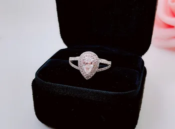 18K goldr krúžok 1ct D VVS moissanite prsteň Zásnubný&Svadobné Šperky s certifikát 0055