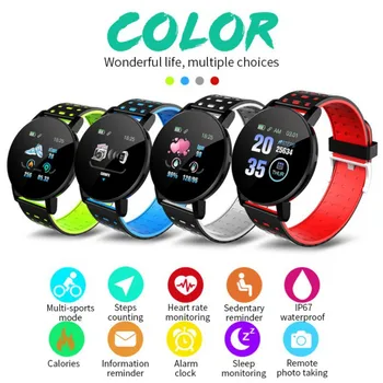 2020 Bluetooth Smart Hodinky Muži Ženy Krvný Tlak Smartwatch Sport Tracker Vodotesný Náramok Smart Hodiny Pre Android, iOS
