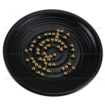 50-200 Ks Brass Bell Ball Prívesok Charms Komponent Nájsť pre Módne Šperky Robiť 3 mm 4 mm 5 mm 6 mm Kolo Malý Kovový Prívesok