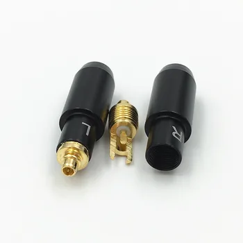 1Pair MMCX Muž Pozlátené Slúchadlá Pin Konektor pre Shure ED5 SE535 Rovný Tvar DIY Konektor Dlho Typ
