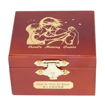 Howl ' s Moving Castle Music Box Vyrezávané Drevené Hudobné Box Vietor Do Zlata Mechanizmus Mucial Darček na Vianoce,Narodeniny,Valentín