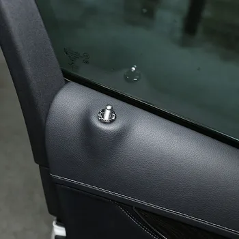 4pcs Uhlíkových Vlákien Auto Door Lock Cover Nálepky Na Mercedes Benz GLC X253 C Triedy W205-2019 Auto Príslušenstvo