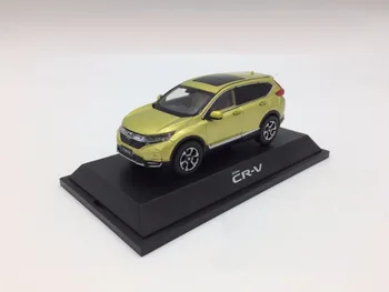 1:43 Diecast Model pre Honda CR-V Roku 2017 Zelená SUV Zliatiny autíčka Miniatúrne Kolekcia Dary CRV CR V