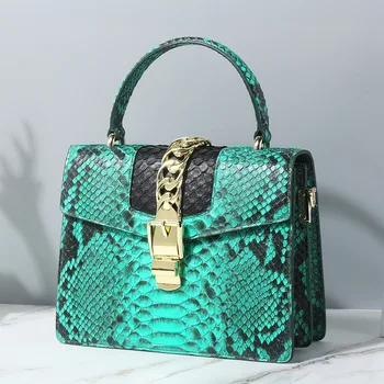 Luxusné Ženy Tašky Cez Rameno Real Python Pokožky Multicolor Kabelka Módne Dámske Kožené Tašky