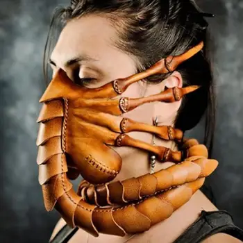 2020 Halloween Horror Prop Gumy Strašidelné Polovicu Tváre Facehugger Scorpion Strašidelné Masky Scorpion Strašidelné Masky Scorpion Maska
