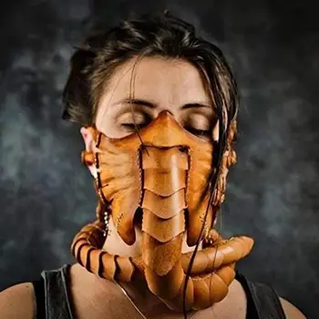 2020 Halloween Horror Prop Gumy Strašidelné Polovicu Tváre Facehugger Scorpion Strašidelné Masky Scorpion Strašidelné Masky Scorpion Maska