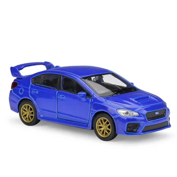 Well 1:36 Originálne krabice Subaru WRX STI Impreza Modrá Vytiahnuť BackCar Diecast Model Auta, Hračky Vozidla, Model Auta, Modelov, Deti na Auto