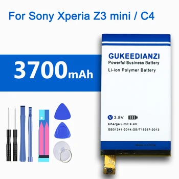 GUKEEDIANZI LIS1561ERPC 3700mAh Batérie Pre Sony Xperia Z3 Kompaktný Z3 Mini Z3c M55W Z3mini D5803 D5833 TAK-02G / C4 E5333 E5363