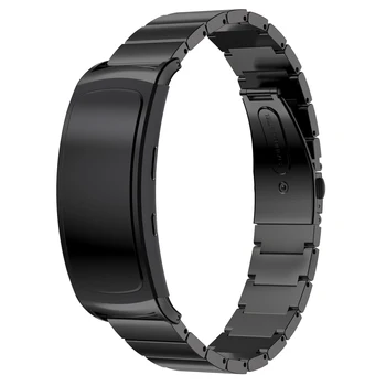 Kovové nerezové hodinky potítka popruh pre Samsung Výstroj fit 2 pásma pre samsung Fit 2 SM-R360 Klasické hranici Watchstraps