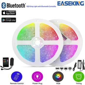 Bluetooth LED Pásy Svetlo RGB SMD5050 Ehome Svetlo APP Riadenie Flexibilné Pásky LED Svetlá 15M Pásky Dióda 24V Bluetooth Radič