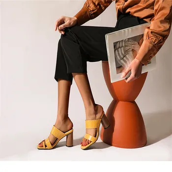 FEDONAS 2020 Lete Ženy Štipku Sandále Najvyššej Kvality Námestie Podpätky Sandále Lady Kolo Prst Nové Módne Značky Topánky Žena