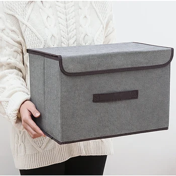 Spálňa Úložný Box Oblečenie Úložný Box s Vekom Kozmetické Organizátor Úložný Box Skladací Trosiek Prenosné protiprachová Úložný Box