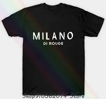 Di Milano Rouge Black Potu Unisex tričko s Plným Pre Pánske
