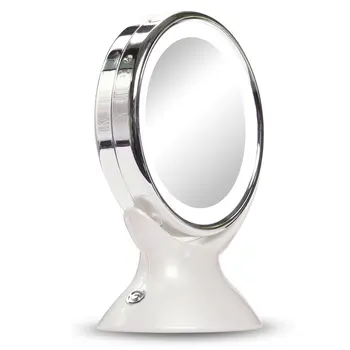LED Kozmetické Zrkadlo LED Osvetlenie make-up Zrkadiel 5X Zväčšovacie make-up Zrkadlo 360-stupňové Otáčanie Zrkadlo Pre Kúpeľne, Spálne