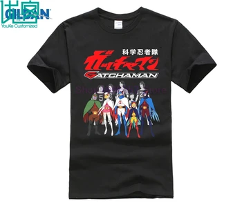 Gatchaman G-Force Logo Pás Anime, Komiksu, Biele pánske Čierne Tričko Veľkosť S-3Xl Mužov Bavlna T-Shirt Vytlačené T Shirt Top Čaj