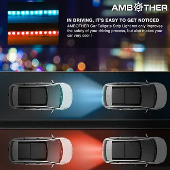 Ľadová modrá/Žltá/Červená/Biela tečie Zadné LED batožinového priestoru dynamické zase signálneho svetla strip flexibilné zadných dverí batožinového led svetlo warnning