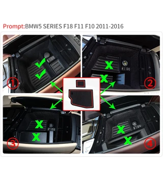 Auto vnútorné Dvere Groove Mat Pre BMW 5 Series F18 F10 F11 2011 2012 2013 2016 Opierkou box pad Pohár Holde Brány hracie podložky