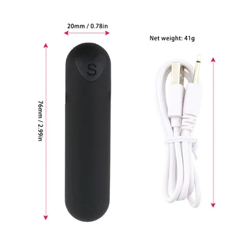 Nabíjateľná Mini Bullet Vibrátor G-Spot Stimulátor Klitorálny Sexuálne Hračky pre Ženy/Začiatočníkov USB Nabíjanie 10 Rýchlosť Silné Vibrácie