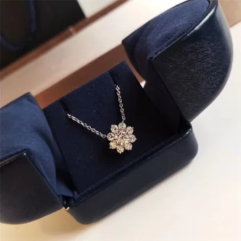 ZN S925 Sterling Silver Materiál Nádherné luxusné plný požiarnej kvetina náhrdelník Európskej Americký módny náhrdelník pre ženy